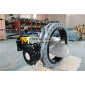 Gearbox Operated Viton Lining Double Flange U Type Butterfly Valve